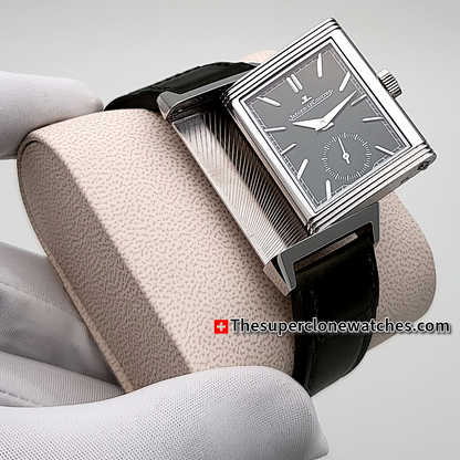 Jaeger-LeCoultre Reverso Tribute Monogace Small Seconds Green leather Strap Exact 1:1 Super Clone 822 Swiss Movement Replica Watch