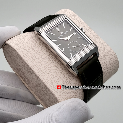 Jaeger-LeCoultre Reverso Tribute Monogace Small Seconds Green leather Strap Exact 1:1 Super Clone 822 Swiss Movement Replica Watch