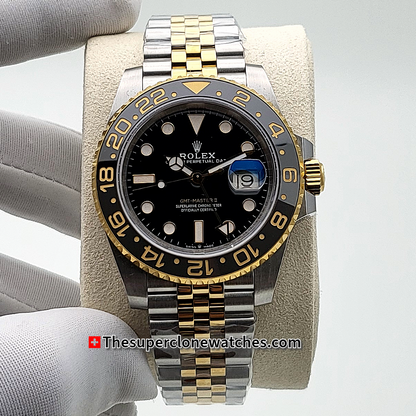 Rolex GMT Master II Bumblebee 40mm Exact 1:1 Super Clone 3285 Swiss Movement Replica Watch Ref-126713GRNR