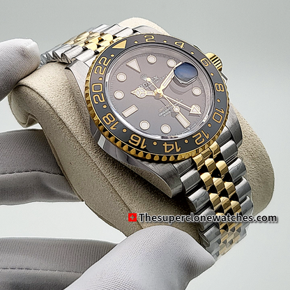 Rolex GMT Master II Bumblebee 40mm Exact 1:1 Super Clone 3285 Swiss Movement Replica Watch Ref-126713GRNR