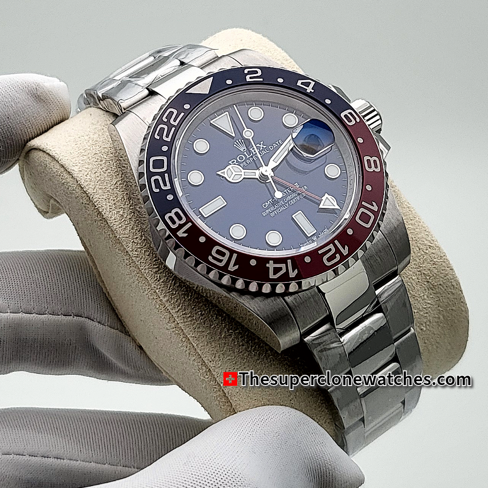 Rolex GMT Master II White Gold Midnight Blue Dial Exact 1:1 Super Clone 3285 Swiss Movement Replica Watch Ref-126719BLRO