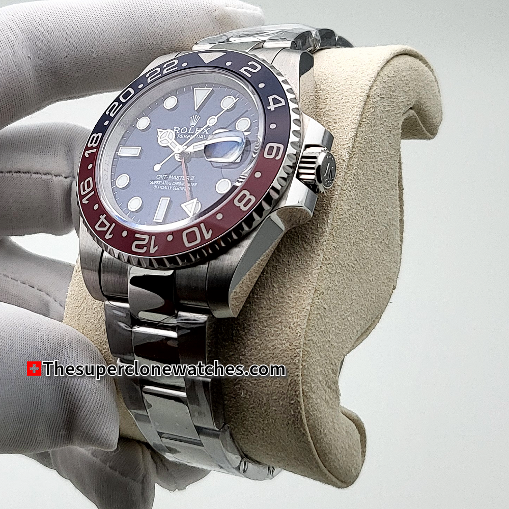 Rolex GMT Master II White Gold Midnight Blue Dial Exact 1:1 Super Clone 3285 Swiss Movement Replica Watch Ref-126719BLRO