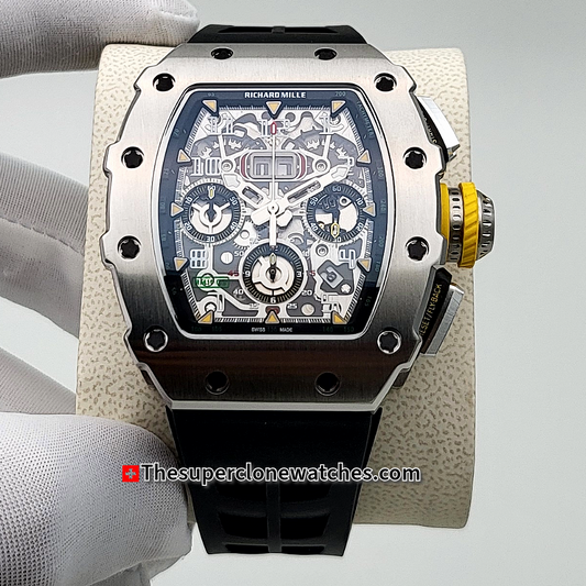 Richard Mille RM 011 Titanium Flyback Chronograph Exact 1:1 Super Clone RM 11-03 Swiss Movement Replica Watch