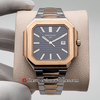 Patek Philippe Cubitus Dual Tone 5821/1AR-001 Sunburst Blue Dial  Exact 1:1 Super Clone 26-330 S C/430 Swiss Movement Replica Watch