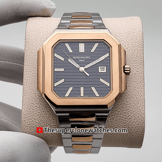 Patek Philippe Cubitus Dual Tone 5821/1AR-001 Sunburst Blue Dial  Exact 1:1 Super Clone 26-330 S C/430 Swiss Movement Replica Watch