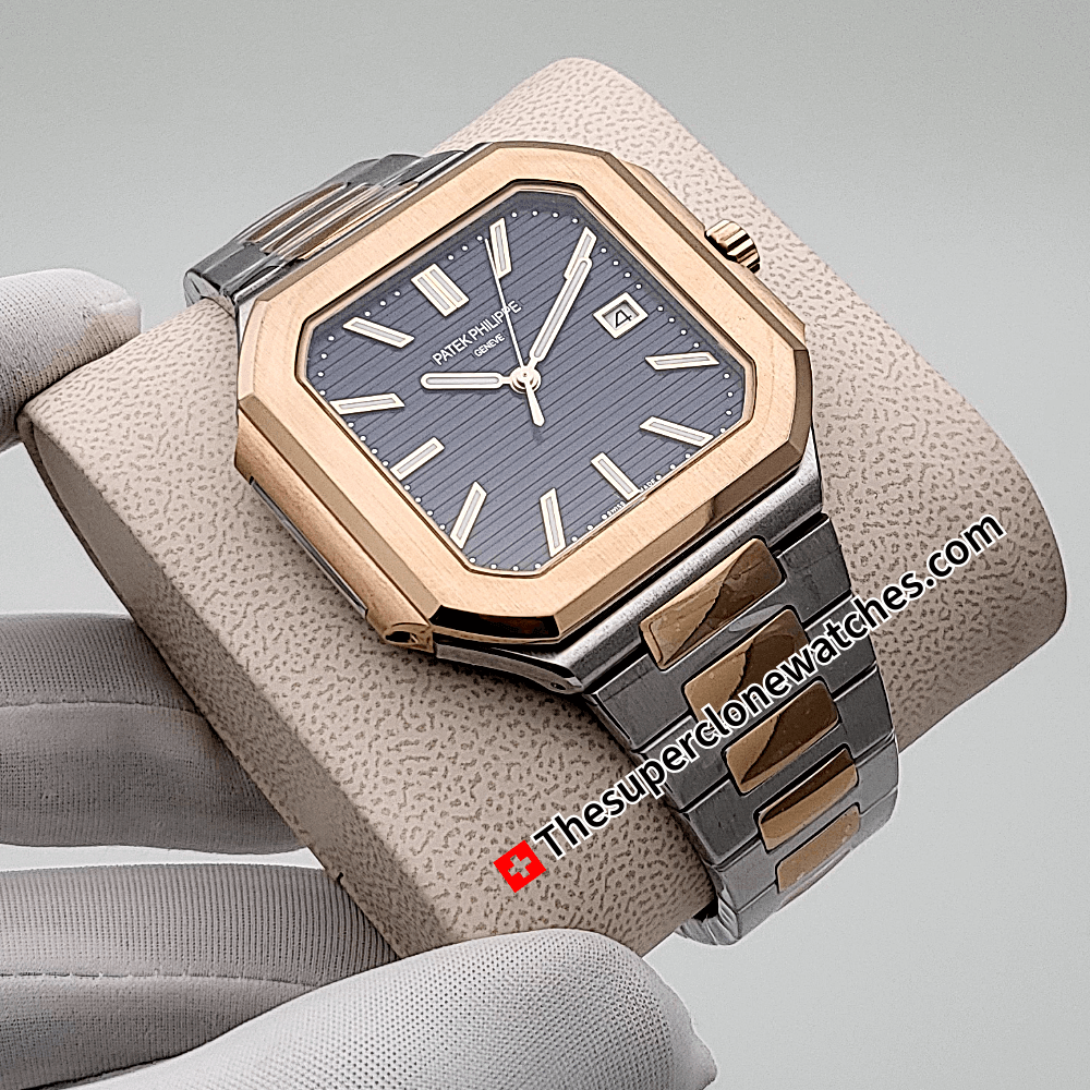 Patek Philippe Cubitus Dual Tone 5821/1AR-001 Sunburst Blue Dial  Exact 1:1 Super Clone 26-330 S C/430 Swiss Movement Replica Watch