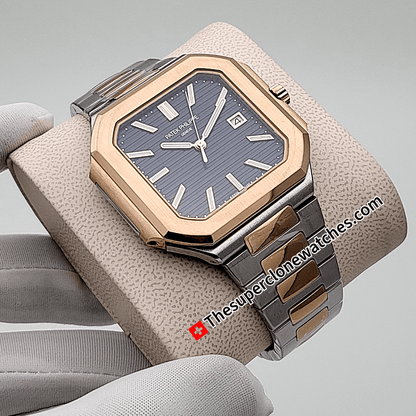 Patek Philippe Cubitus Dual Tone 5821/1AR-001 Sunburst Blue Dial  Exact 1:1 Super Clone 26-330 S C/430 Swiss Movement Replica Watch