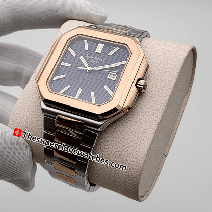 Patek Philippe Cubitus Dual Tone 5821/1AR-001 Sunburst Blue Dial  Exact 1:1 Super Clone 26-330 S C/430 Swiss Movement Replica Watch