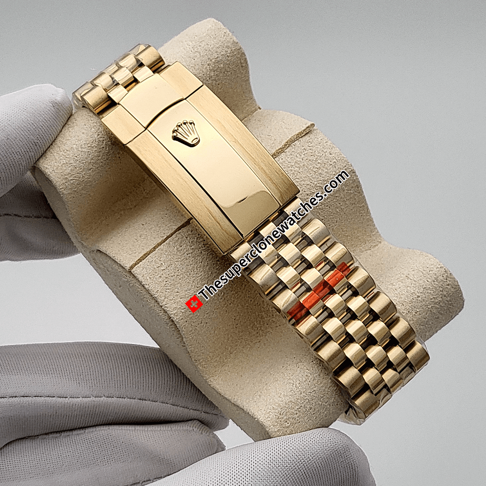 Rolex Sky-Dweller 18kt Yellow Gold Oysterflex Bright Green Dial Jubilee Bracelet Exact 1:1 Super Clone 9002 Swiss Movement Replica Watch Watch Ref-336938