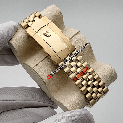 Rolex Sky-Dweller 18kt Yellow Gold Oysterflex Bright Green Dial Jubilee Bracelet Exact 1:1 Super Clone 9002 Swiss Movement Replica Watch Watch Ref-336938