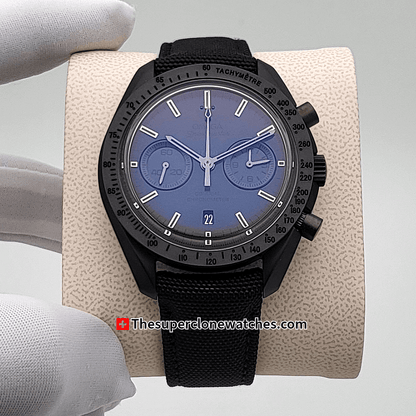 Omega Speedmaster Dark Side Of the Moon 44.25mm Black Ceramic On Coated Nylon Fabric Strap Exact 1:1 Top Quality Super Clone 9300 Swiss Movement Replica Watch