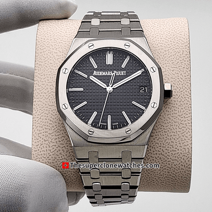Audemars Piguet Royal Oak Stainless Steel Black Dial Exact 1:1 Super Clone 3120 Swiss Movement Replica Watch