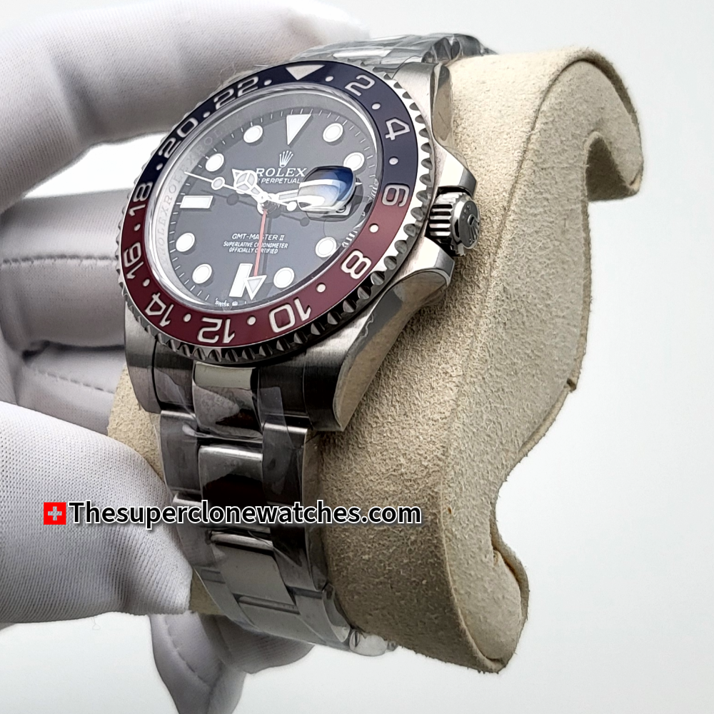 Rolex GMT Master II Pepsi Exact 1:1 Super Clone 3285 Swiss Movement Replica Watch Ref-126710BLRO