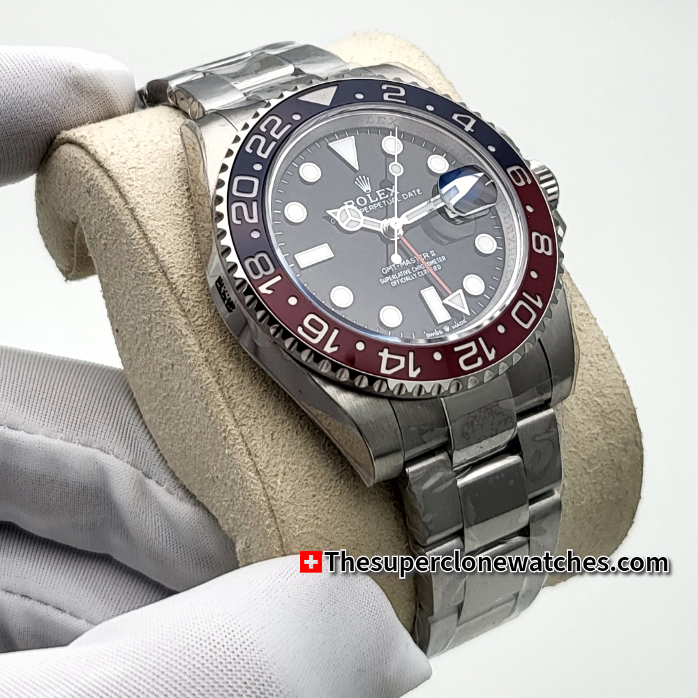 Rolex GMT Master II Pepsi Exact 1:1 Super Clone 3285 Swiss Movement Replica Watch Ref-126710BLRO