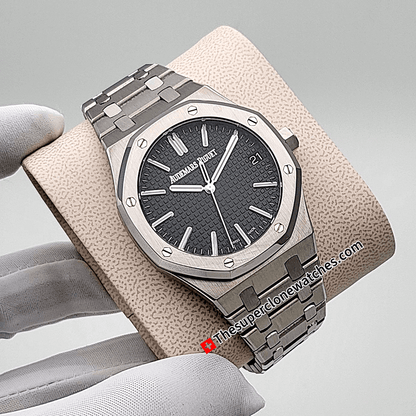 Audemars Piguet Royal Oak Stainless Steel Black Dial Exact 1:1 Super Clone 3120 Swiss Movement Replica Watch