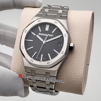 Audemars Piguet Royal Oak Stainless Steel Black Dial Exact 1:1 Super Clone 3120 Swiss Movement Replica Watch