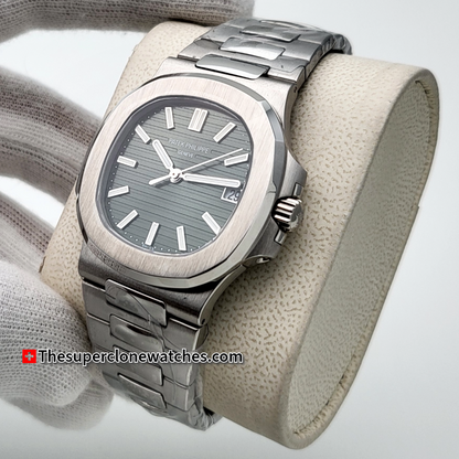 Patek Philippe Nautilus Stainless Steel 5711/1A-014 Olive Green Dial Exact 1:1 Super Clone 26-330 S C Swiss Movement Replica Watch