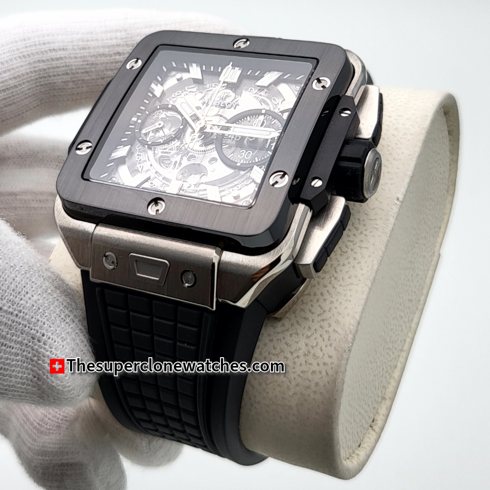 Hublot Square Bang Unico Titanium Ceramic 42mm Exact 1:1 Super Clone HUB1280 Swiss Movement Replica Watch