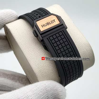 Hublot Square Bang Unico King Gold Ceramic Exact 1:1 Super Clone HUB1280 Swiss Movement Replica Watch