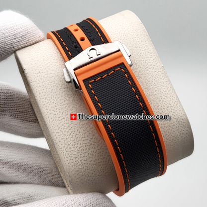 Omega Seamaster Planet Ocean 600M Steel On Rubber Strap Black Dial Exact 1:1 Super Clone 8900 Swiss Movement Replica Watch