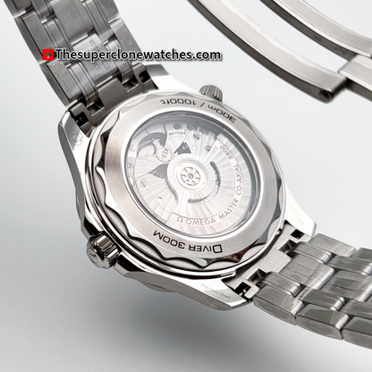 Omega Seamaster Diver 300M Steel On Steel Grey Dial Exact 1:1 Super Clone 8800 Swiss Movement Replica Watch