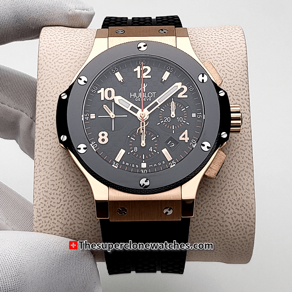 Hublot Big Bang Original Gold Ceramic Exact 1:1 Super Clone HUB4100 Swiss Movement Replica Watch