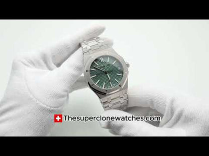 Audemars Piguet Royal Oak Stainless Steel 50th Anniversary Green Dial Exact 1:1 Super Clone 4302 Swiss Movement Replica Watch