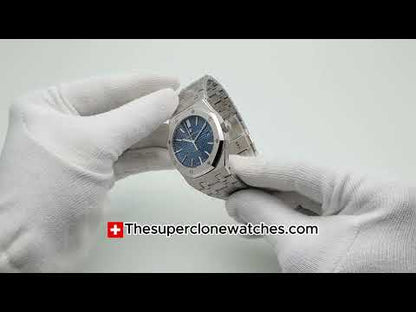 Audemars Piguet Royal Oak Stainless Steel Blue Dial Exact 1:1 Super Clone 3120 Swiss Movement Replica Watch