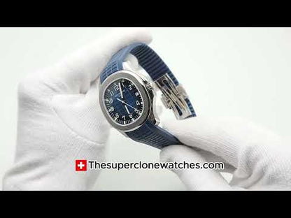 Patek Philippe Aquanaut White Gold 5168G-001 Blue Dial Exact 1:1 Super Clone 26-330 S C Swiss Movement Replica Watch