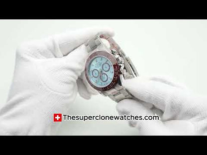 Rolex Cosmograph Daytona Platinum Ice Blue Dial Exact 1:1 Super Clone 4130 Swiss Movement Replica Watch