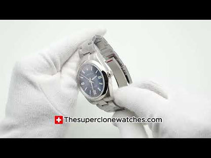Rolex Oyster Perpetual Bright Blue Dial Exact 1:1 Super Clone 3230 Movement Replica Watch