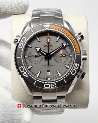 Omega Seamaster Planet Ocean 600M Chronograph Titanium On Titanium Grey Dial Exact 1:1 Super Clone 9900 Swiss Movement Replica Watch