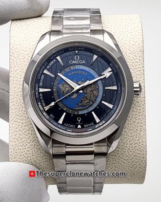 Omega Seamaster Aqua Terra Steel on Steel 150m Co-Axial Master Chronometer GMT Worldtimer (1