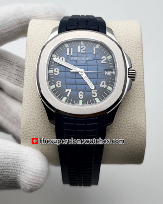 Patek Philippe Aquanaut White Gold 5168G-001 Blue Dial Exact 1:1 Super Clone 26-330 S C Swiss Movement Replica Watch