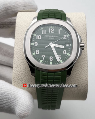 Patek Philippe Aquanaut White Gold 5168G-010 Khaki Green Dial Exact 1:1 Super Clone 26-330 S C Swiss Movement Replica Watch