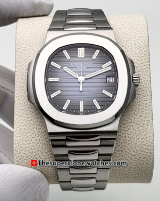 Patek Philippe Nautilus White Gold 5811/1G-001 Sunburst Blue Dial Exact 1:1 Super Clone 26-330 S C Swiss Movement Replica Watch