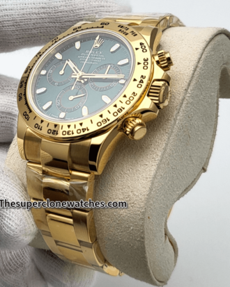 Rolex Cosmograph Daytona Yellow Gold Green Dial Exact 1:1 Super Clone 4130 Swiss Movement Replica Watch Ref-116508