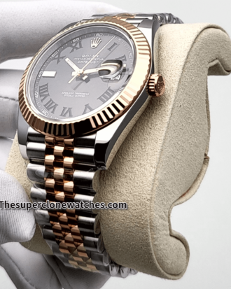 Rolex Datejust Oystersteel and Everose Gold Slate Dial 41mm Exact (4)