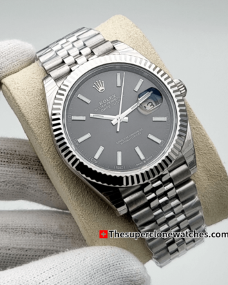 Rolex Datejust Oystersteel and White Gold Bright Black Dial Exact (16)