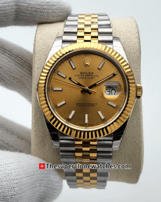 Rolex Datejust Oystersteel and Yellow Gold Champagne-Colour Dial Exact (1)