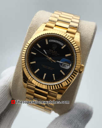 Rolex Day-Date 18kt Yellow Gold Bright Black Dial Exact (9)