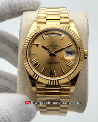 Rolex Day-Date 18kt Yellow Gold Champagne-colour Dial Exact (3)