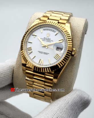 Rolex Day-Date 18kt Yellow Gold White Dial Exact (3)