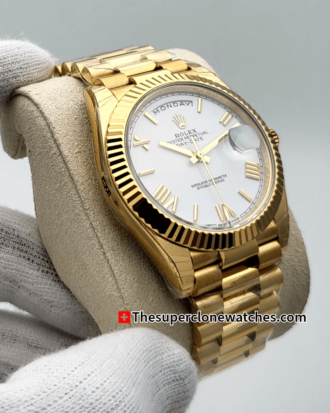 Rolex Day-Date 18kt Yellow Gold White Dial Exact (3)