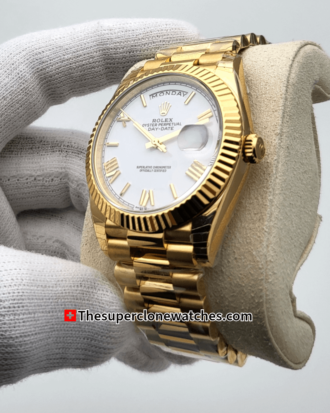 Rolex Day-Date 18kt Yellow Gold White Dial Exact (3)