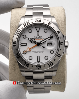 Rolex Explorer II Oystersteel Bracelet White Dial 42mm Exact