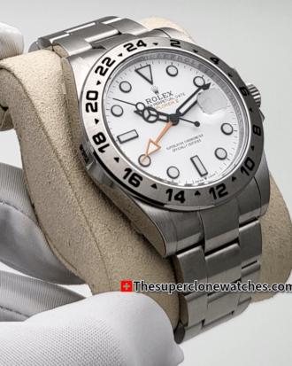 Rolex Explorer II Oystersteel Bracelet White Dial 42mm Exact