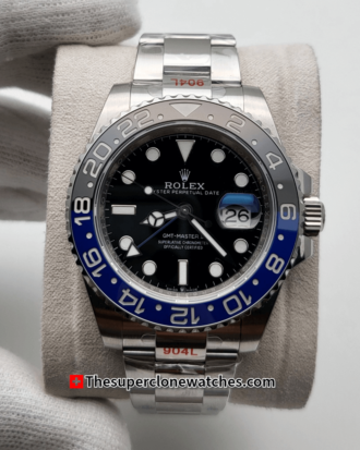 Rolex GMT Master II BATMAN Exact 1:1 Super Clone 3285 Swiss Movement Replica Watch Ref-126710BLNR