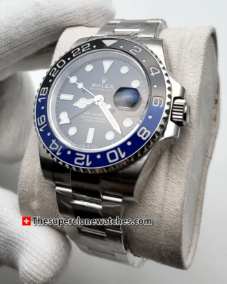 Rolex GMT Master II BATMAN Exact 1:1 Super Clone 3285 Swiss Movement Replica Watch Ref-126710BLNR