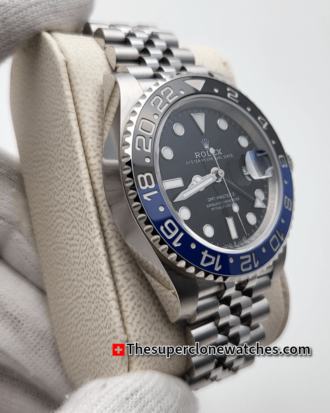 Rolex GMT Master II BATMAN Jubilee Bracelet Exact 1:1 Super Clone 3285 Swiss Movement Replica Watch Ref-126710BLNR